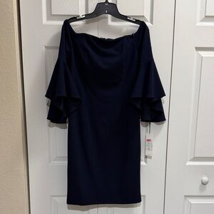Calvin Klein Navy Long Sleeve Dress